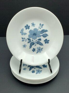 Corelle Pioneer Woman Evie Blue Appetizer Plates Blue Floral Dessert Bread Plate